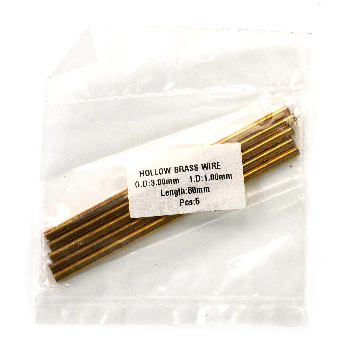 Brass hollow bushing wire x5 clock repairs clockmakers parts spares bush 3 x 1mm